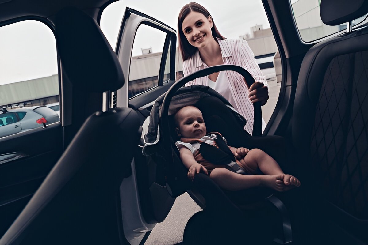 Family taxi with child seat in Camberley